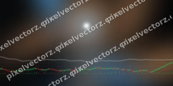 Leuchtender Neon Diagramm Hintergrund in Blau und Orange