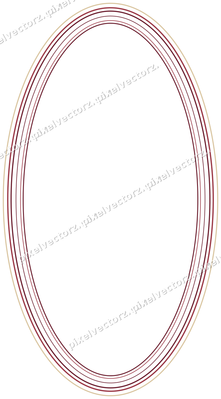 Dekorativer Zierrahmen in Dunkelrosa und Rot mit Oval