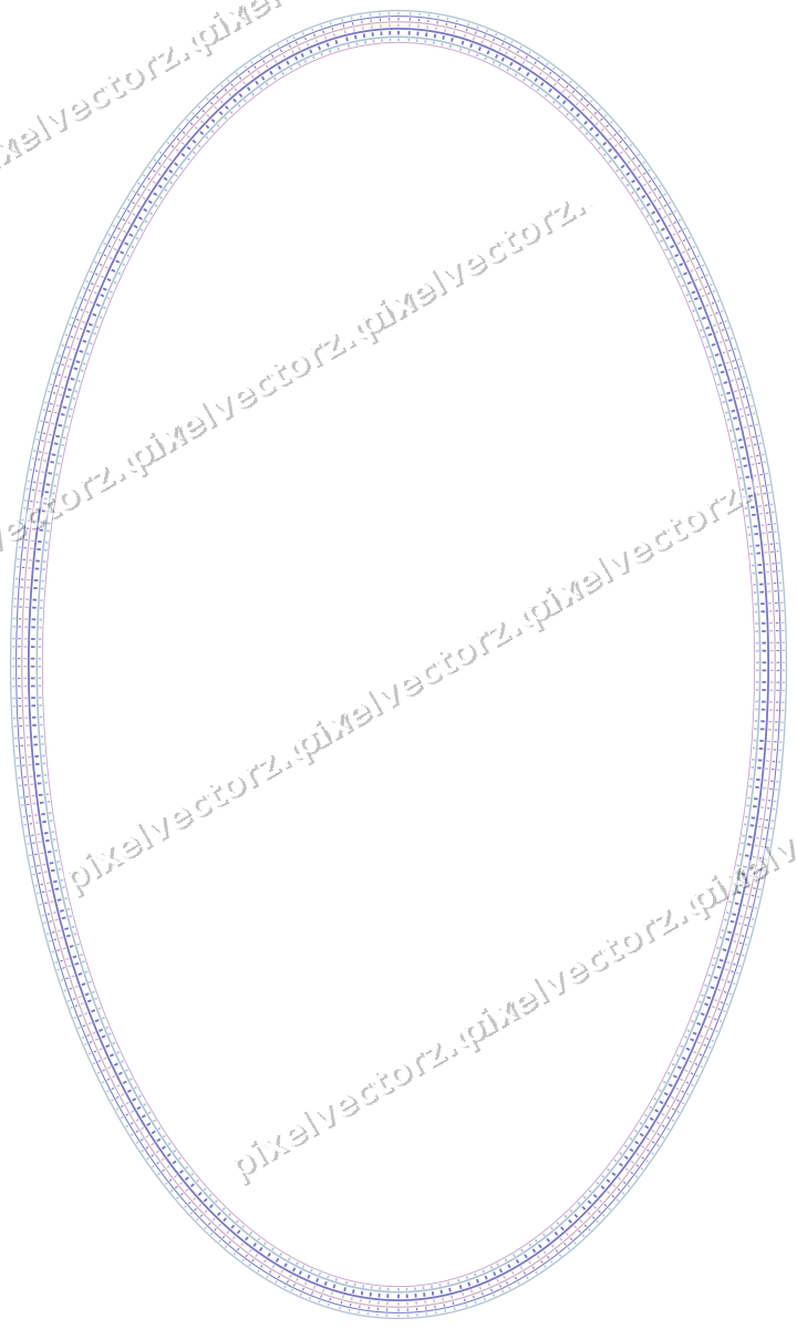 Dekorativer Zierrahmen in Violett und Blau mit Oval und Strichelung