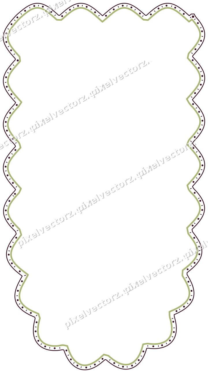 Dekorativer Zierrahmen in Limette und Rosa mit Wappen und Lappenrand