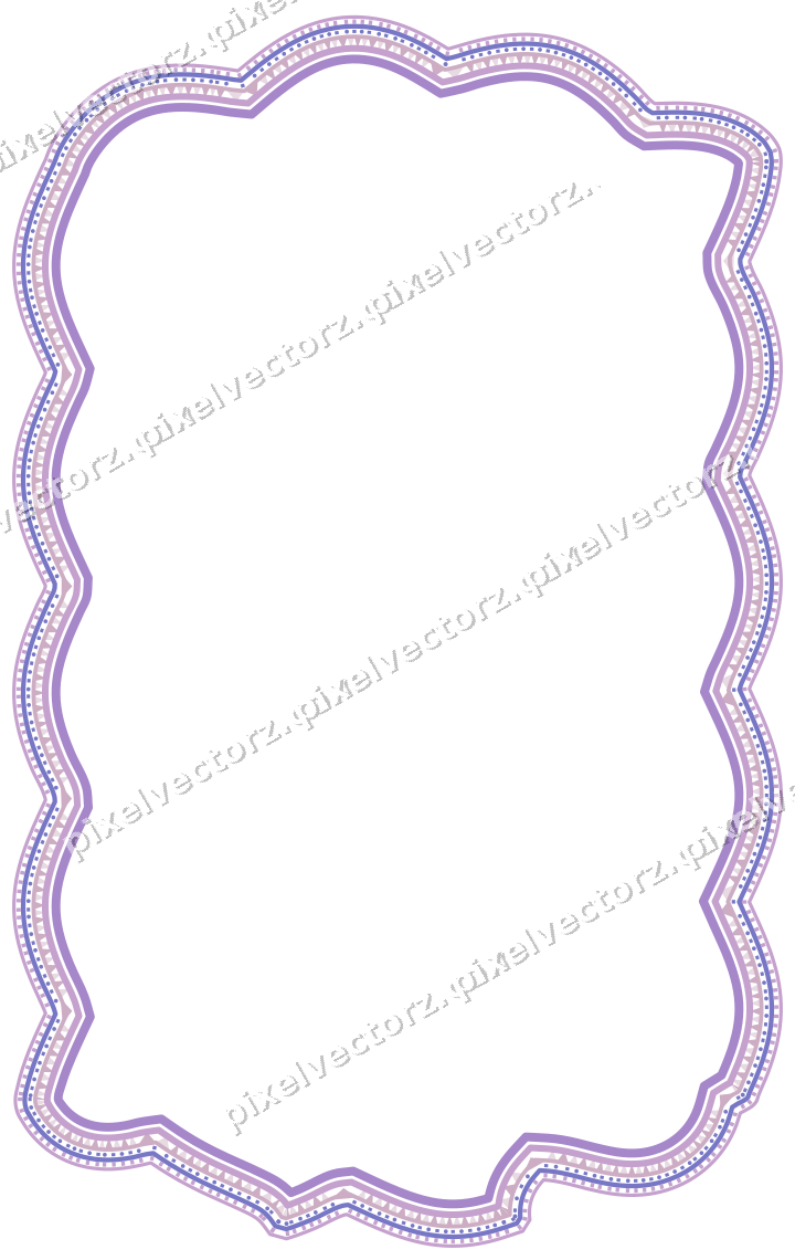 Dekorativer Zierrahmen in Violett und Blau mit Tafel und Spitzbogen