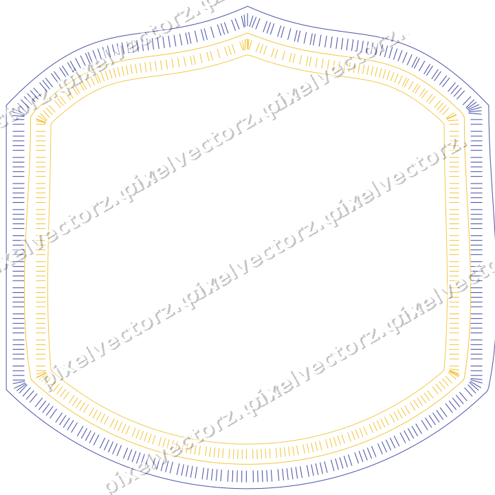 Dekorativer Zierrahmen in Dunkelblau und Bernstein mit Tafel