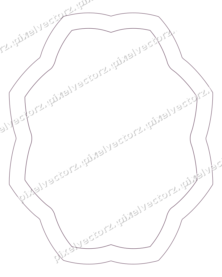 Dekorativer Zierrahmen in Dunkelmagenta und Limette mit Oval