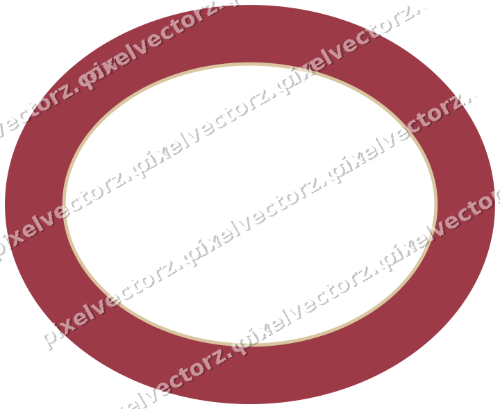 Dekorativer Zierrahmen in Dunkelrosa und Rot mit Oval und Volles Band