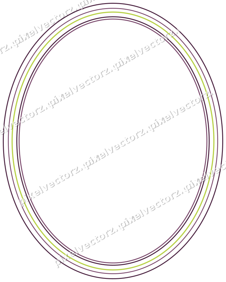 Dekorativer Zierrahmen in Dunkelmagenta und Limette mit Oval