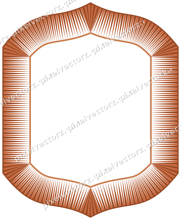 Dekorativer Zierrahmen in Orange und Blau mit Tafel und Eselsrücken