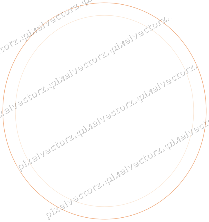 Dekorativer Zierrahmen in Blau und Orange mit Oval