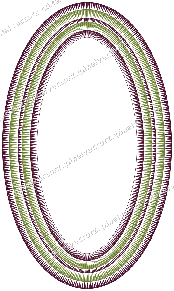 Dekorativer Zierrahmen in Limette und Rosa mit Oval und Zahnschnitt