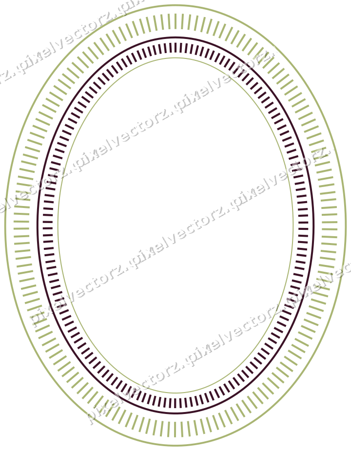 Dekorativer Zierrahmen in Limette und Rosa mit Oval und Strichelung