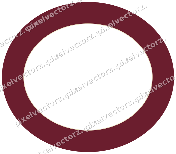 Dekorativer Zierrahmen in Dunkelrosa und Rot mit Oval und Volles Band