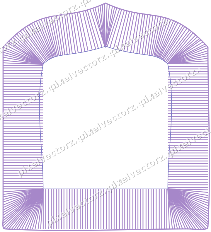 Dekorativer Zierrahmen in Violett und Blau mit Tafel und Eselsrücken
