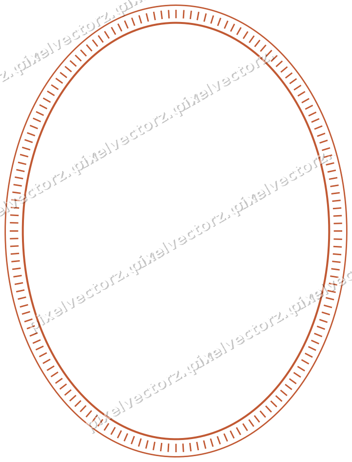 Dekorativer Zierrahmen in Orange und Bernstein mit Oval
