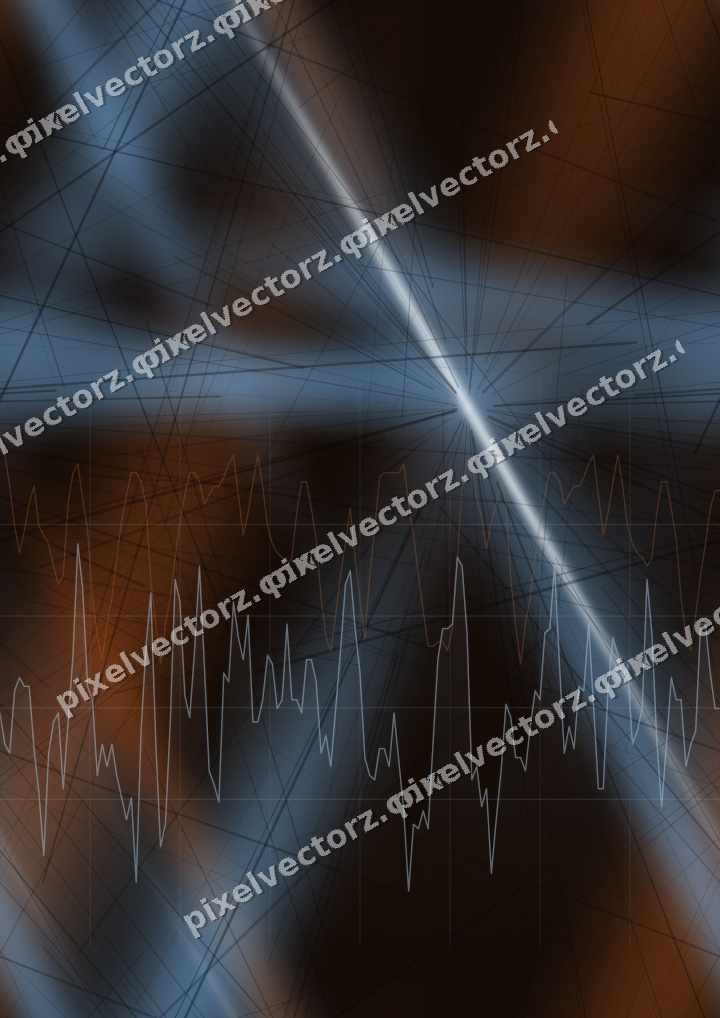 Nahtloser Neon Diagramm Hintergrund in Blau und Orange