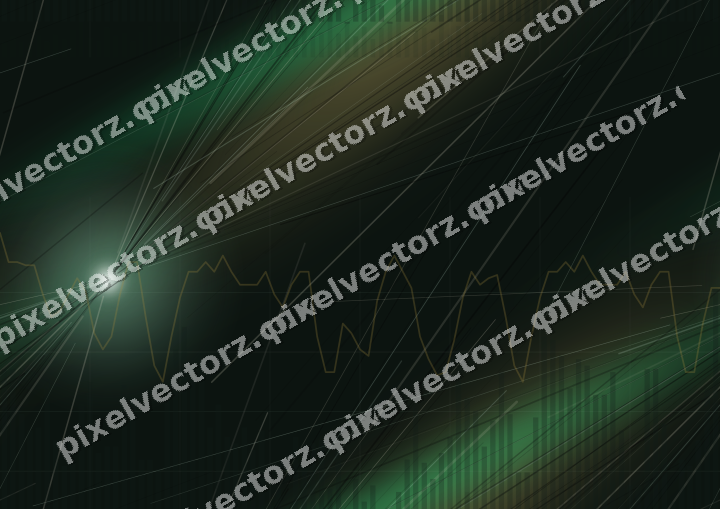 Nahtloser Neon Diagramm Hintergrund in Grün und Bernstein