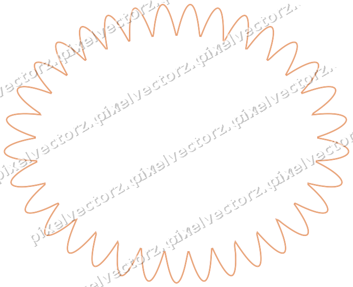 Dekorativer Zierrahmen in Rot und Orange mit Oval und Lappenrand