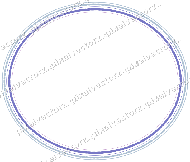 Dekorativer Zierrahmen in Violett und Blau mit Oval und Punktreihe