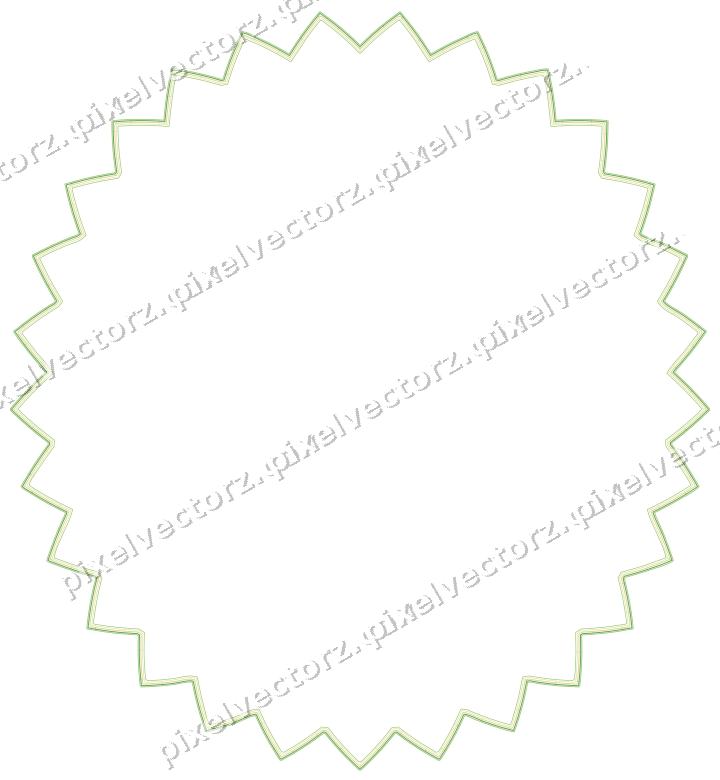 Dekorativer Zierrahmen in Limette und Gelb mit Oval und Zackenrand