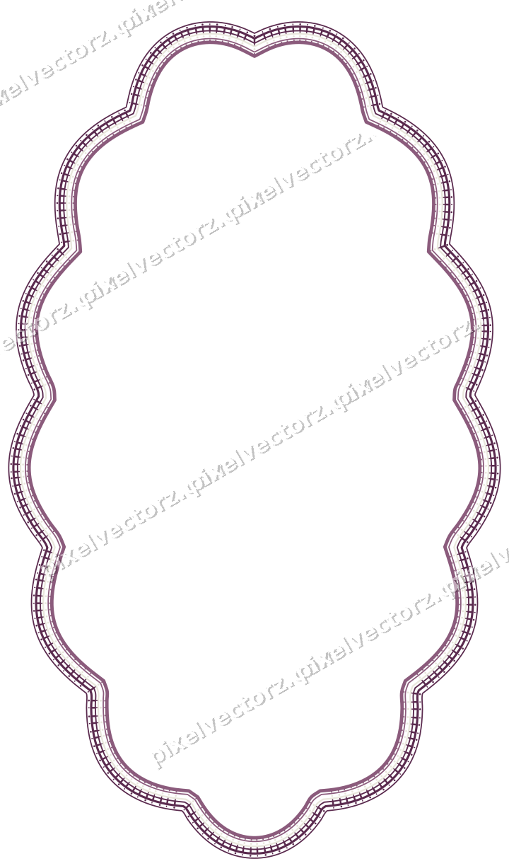 Dekorativer Zierrahmen in Dunkelmagenta und Limette mit Oval