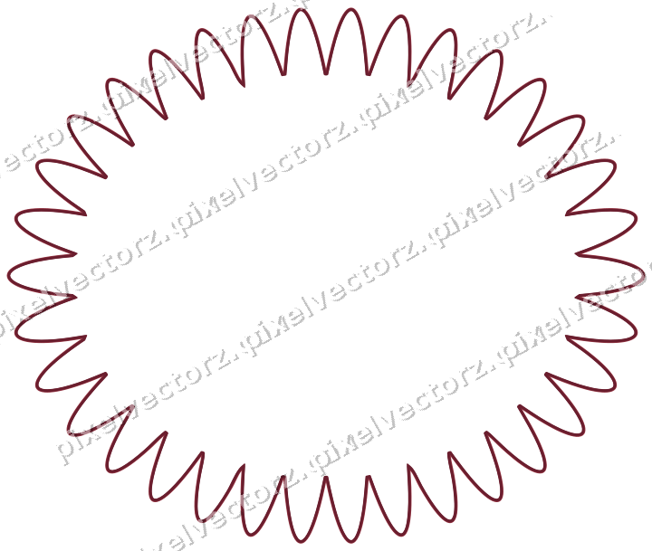 Dekorativer Zierrahmen in Dunkelrosa und Rot mit Oval und Lappenrand