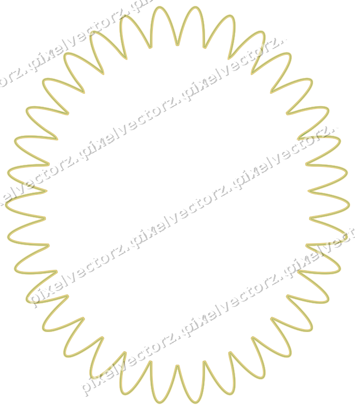 Dekorativer Zierrahmen in Limette und Gelb mit Oval und Lappenrand