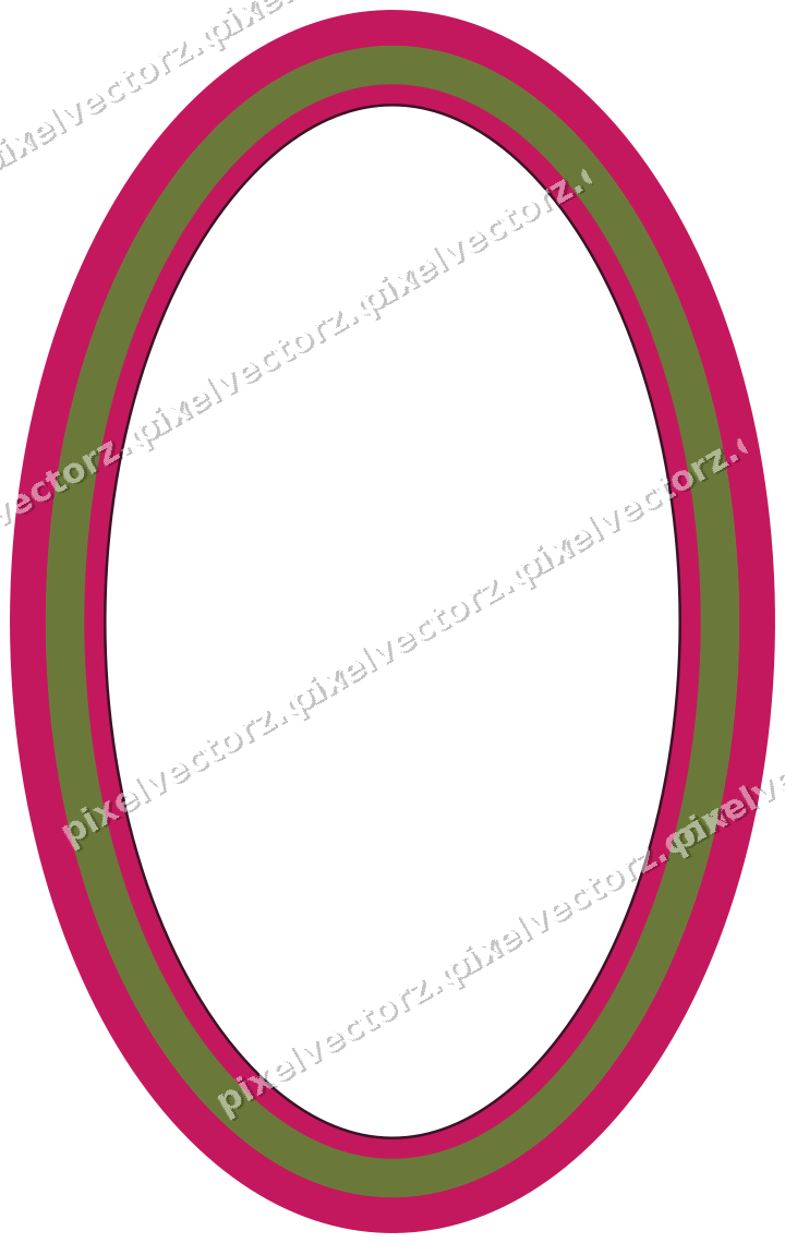 Dekorativer Zierrahmen in Limette und Rosa mit Oval und Volles Band