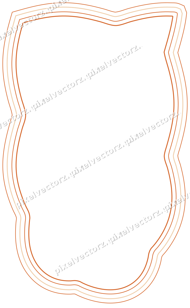 Dekorativer Zierrahmen in Dunkelblau und Orange mit Wappen