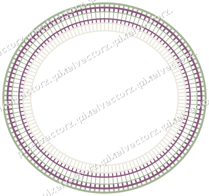 Dekorativer Zierrahmen in Dunkelmagenta und Limette mit Oval