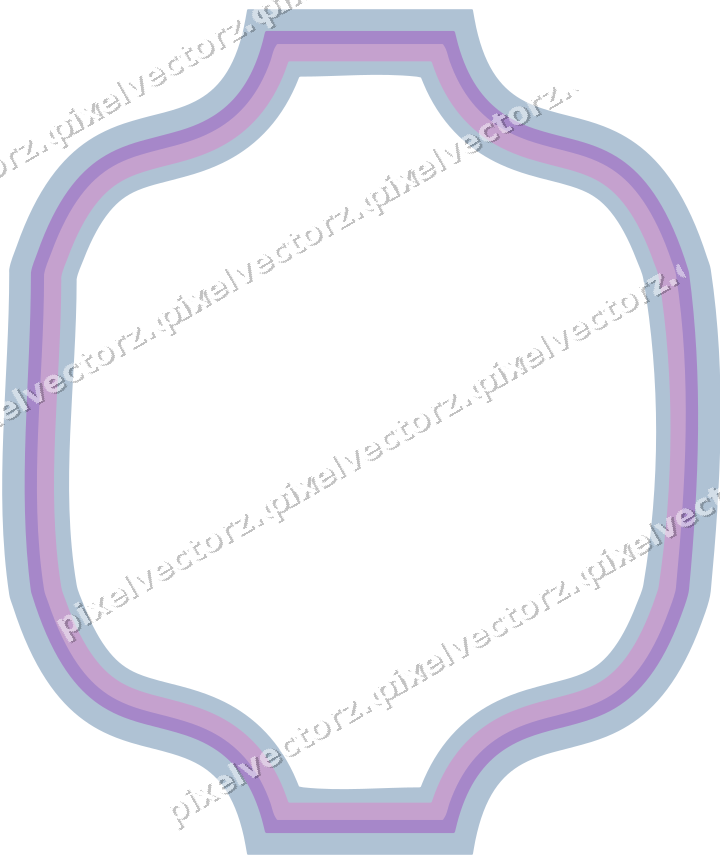 Dekorativer Zierrahmen in Violett und Blau mit Tafel
