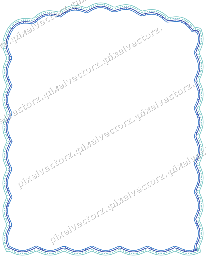 Dekorativer Zierrahmen in Blau und Türkis mit Tafel und Spitzbogen