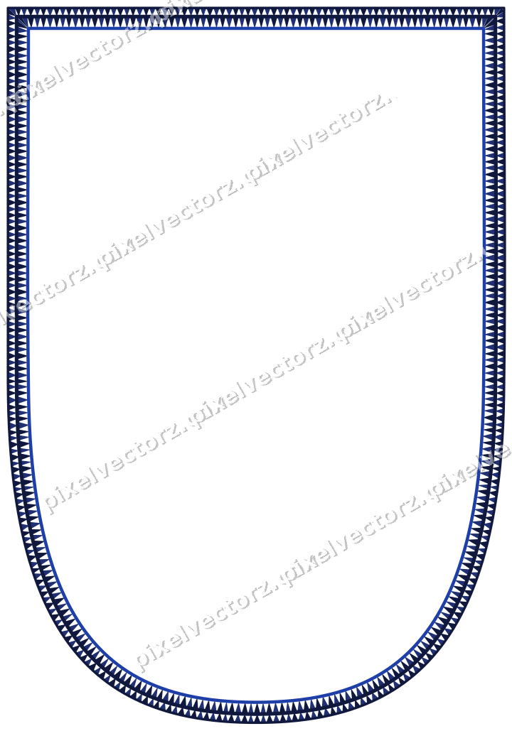 Dekorativer Zierrahmen in Bernstein und Blau mit Wappen