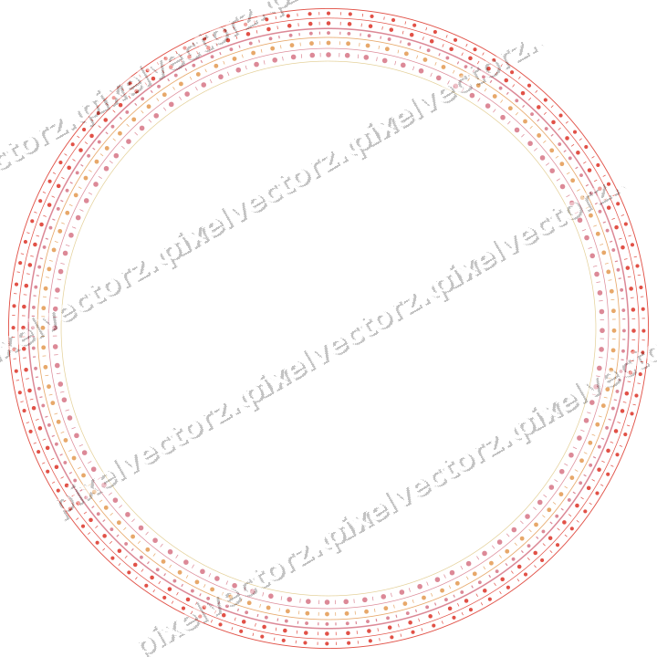 Dekorativer Zierrahmen in Rot und Orange mit Oval und Perlenreihe