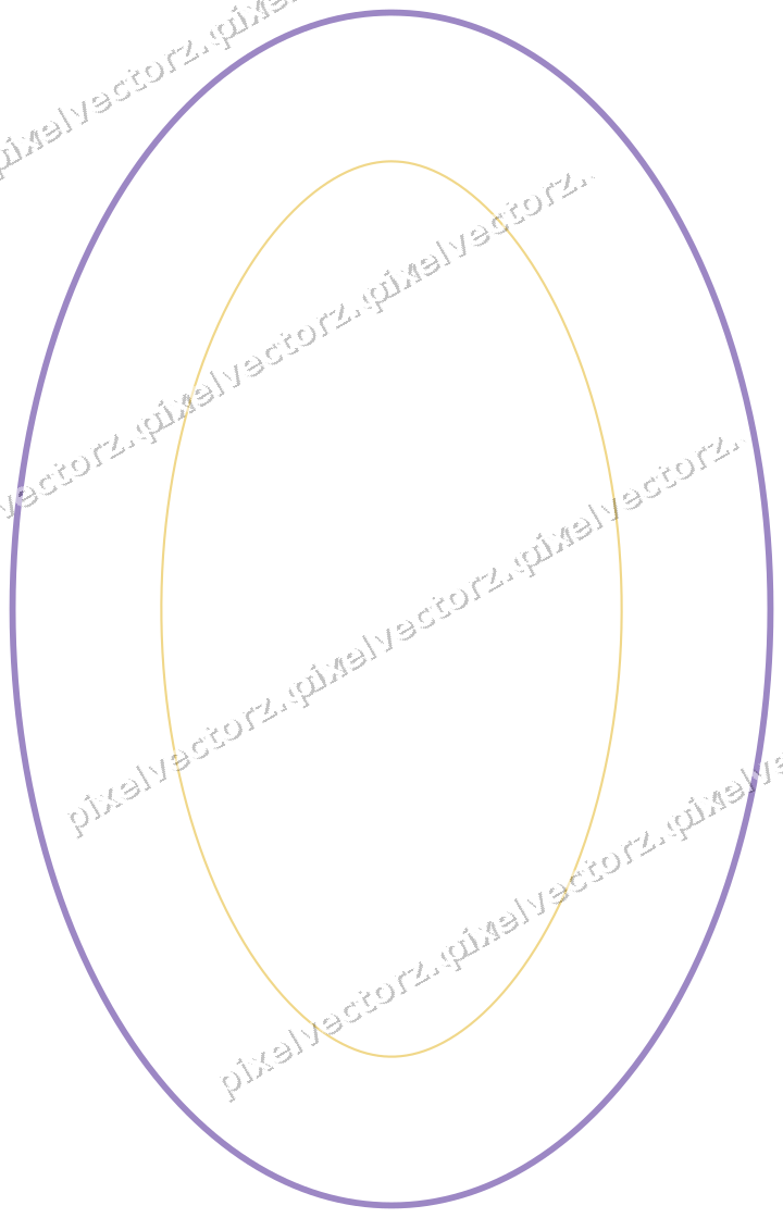 Dekorativer Zierrahmen in Bernstein und Violett mit Oval