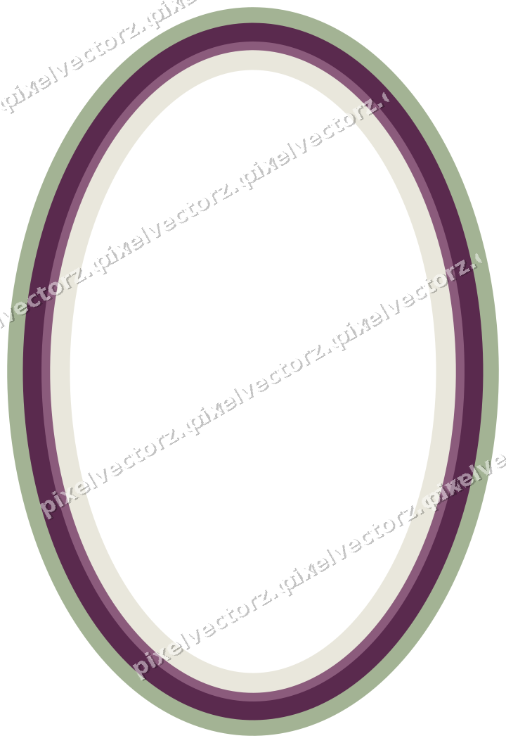 Dekorativer Zierrahmen in Dunkelmagenta und Limette mit Oval