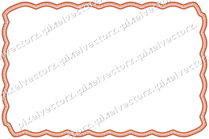 Dekorativer Zierrahmen in Orange und Türkis mit Tafel und Lappenrand