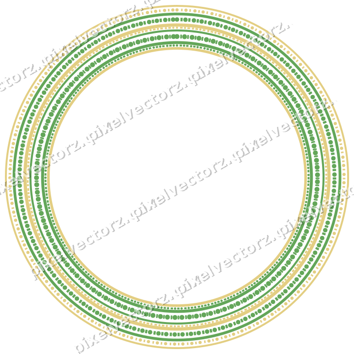Dekorativer Zierrahmen in Limette und Gelb mit Oval und Perlenreihe