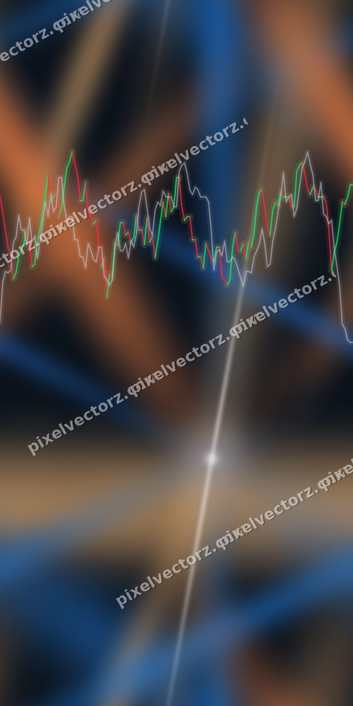 Nahtloser Neon Diagramm Hintergrund in Blau und Orange