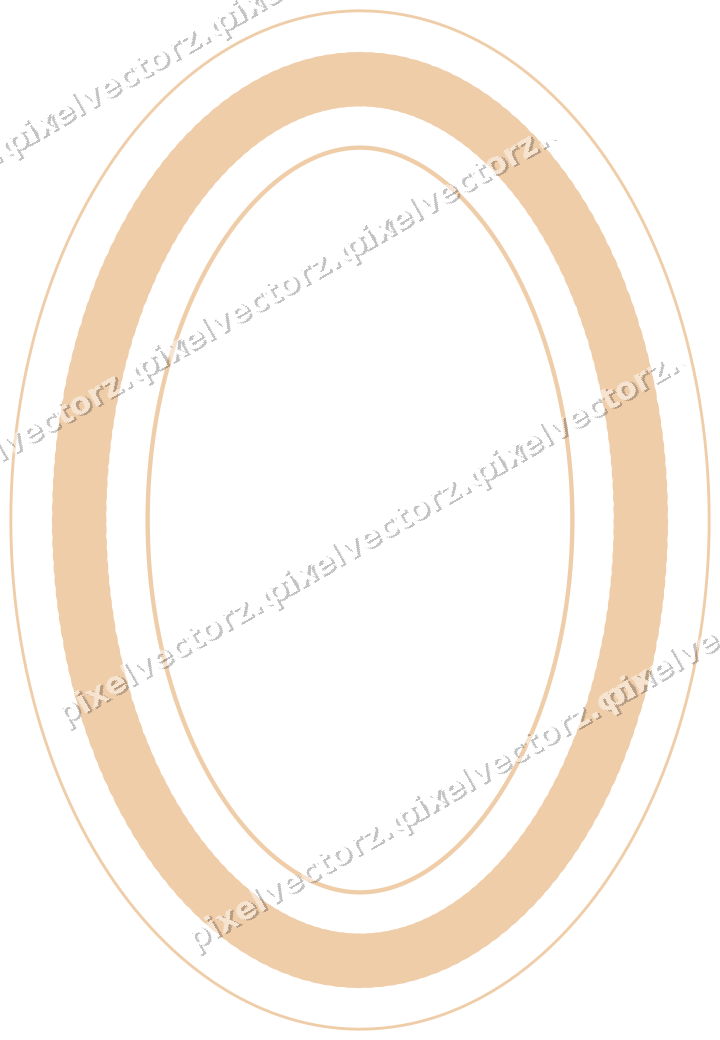 Dekorativer Zierrahmen in Dunkelblau und Orange mit Oval