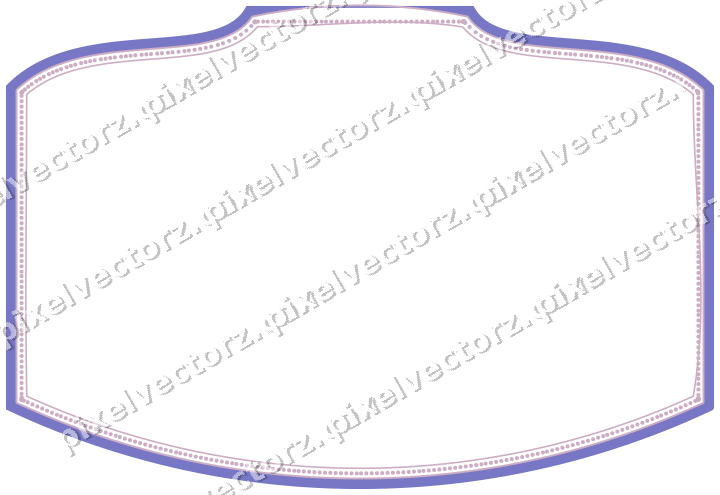 Dekorativer Zierrahmen in Violett und Blau mit Tafel