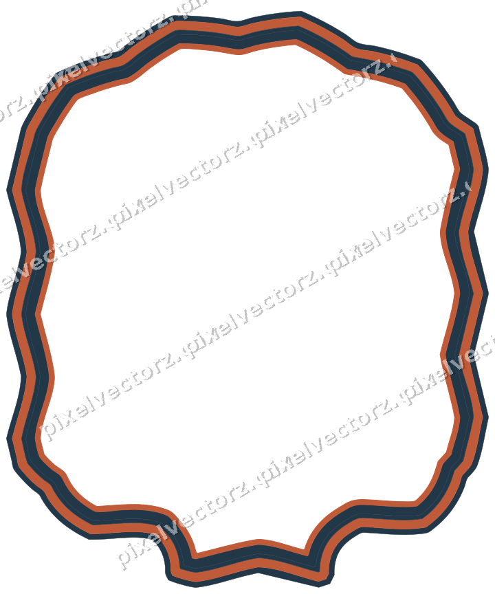 Dekorativer Zierrahmen in Orange und Türkis mit Tafel und Rundbogen