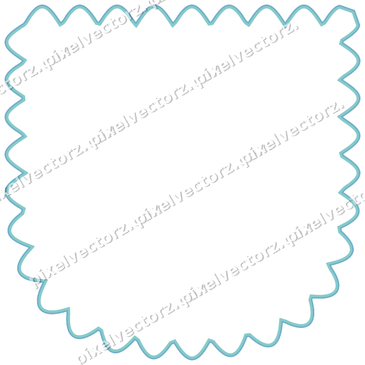Dekorativer Zierrahmen in Blau und Türkis mit Wappen und Lappenrand