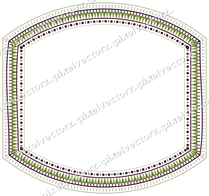 Dekorativer Zierrahmen in Limette und Rosa mit Tafel und Rundbogen