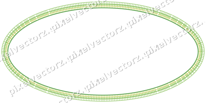 Dekorativer Zierrahmen in Limette und Gelb mit Oval und Schraffur