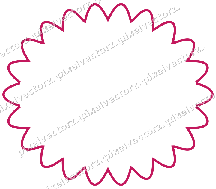 Dekorativer Zierrahmen in Limette und Rosa mit Oval und Lappenrand