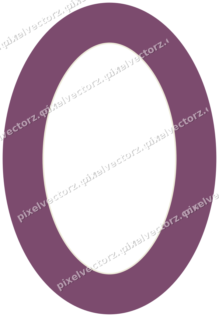 Dekorativer Zierrahmen in Dunkelmagenta und Limette mit Oval