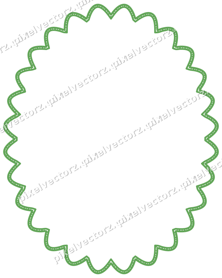 Dekorativer Zierrahmen in Limette und Gelb mit Oval und Lappenrand