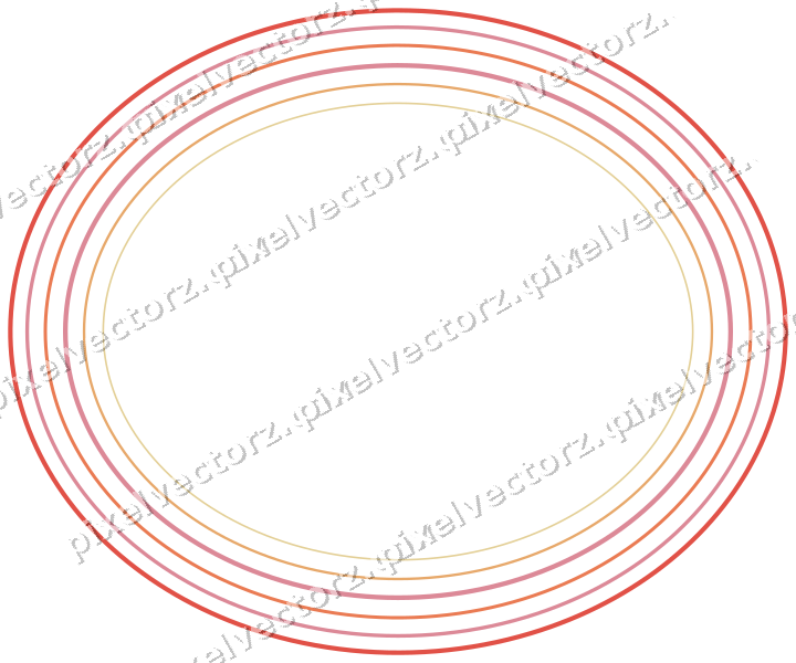 Dekorativer Zierrahmen in Rot und Orange mit Oval