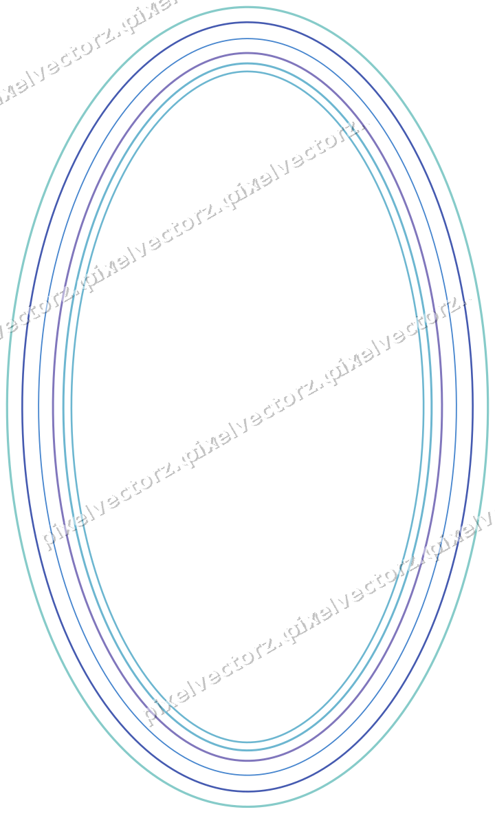 Dekorativer Zierrahmen in Blau und Türkis mit Oval