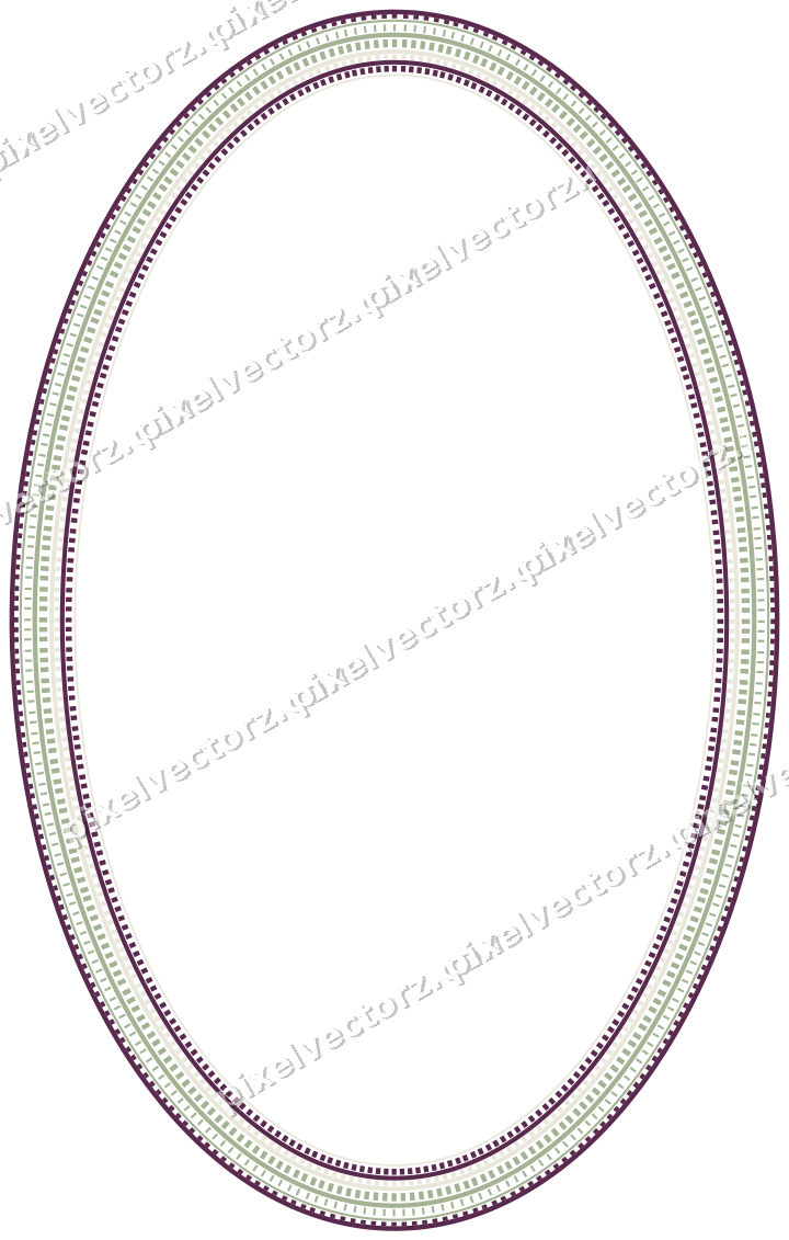 Dekorativer Zierrahmen in Dunkelmagenta und Limette mit Oval