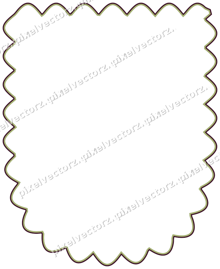 Dekorativer Zierrahmen in Limette und Rosa mit Wappen und Lappenrand