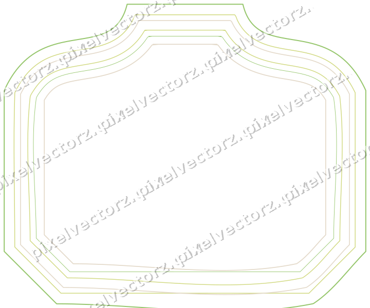 Dekorativer Zierrahmen in Limette und Gelb mit Tafel